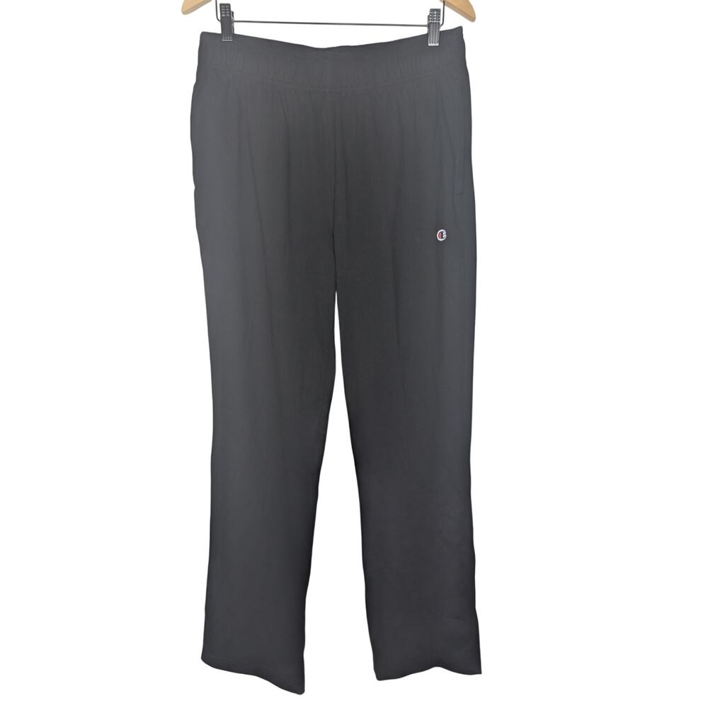 Champion Men's Black Cotton Jersey Athletic Lounge Straight Leg Sweatpants